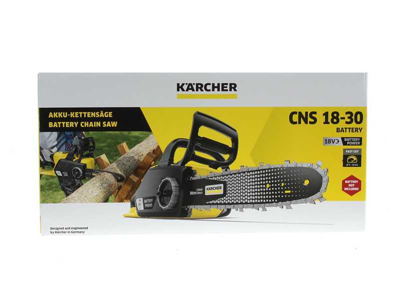 Karcher CNS 18-30 - 18V 2.5Ah Battery-powered Electric Chainsaw - 30 cm Blade