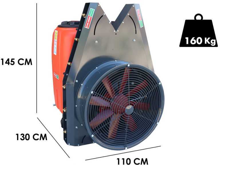 Dal Degan SATURN 300L - Vertical Tractor-Mounted Mist Blower for Srpaying - APS 51 Pump