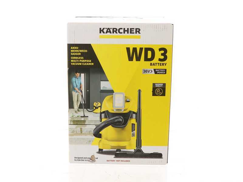 Karcher WD 3 Battery 36 V - Multi-purpose Battery Vacuum Cleaner - Wet and Dry - Blower