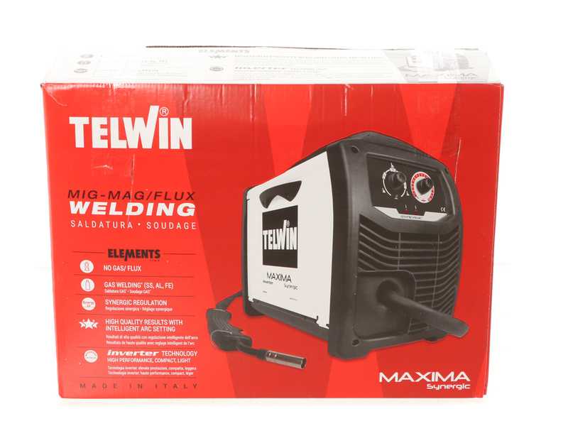 Telwin Maxima 160 Synergic Inverter Wire Welding Machine - for MIG-MAG/FLUX/BRAZING