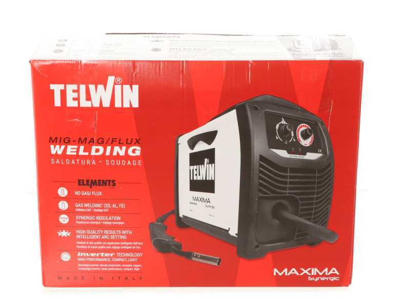 Telwin Maxima 190 Synergic Inverter Wire Welding Machine - for MIG-MAG/FLUX/BRAZING