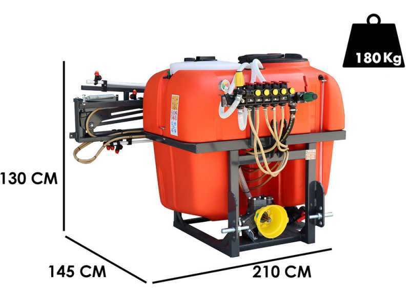 Dal Degan MANDA EXTRA 400 L - Tractor-mounted weed control unit - 10m weed control boom - YP70 pump