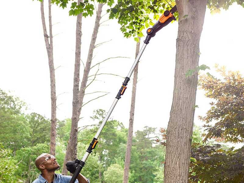 Worx WG349E.9 Battery-powered Pruner on Telescopic Pole - 20V - Up to 1.8-2.3 m Extension  - BATTERY AND BATTERY CHARGER NOT INCLUDED