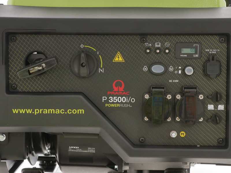 Pramac P3500I/O - Petrol inverter power generator 3.3 kW - DC 3 kW Single phase