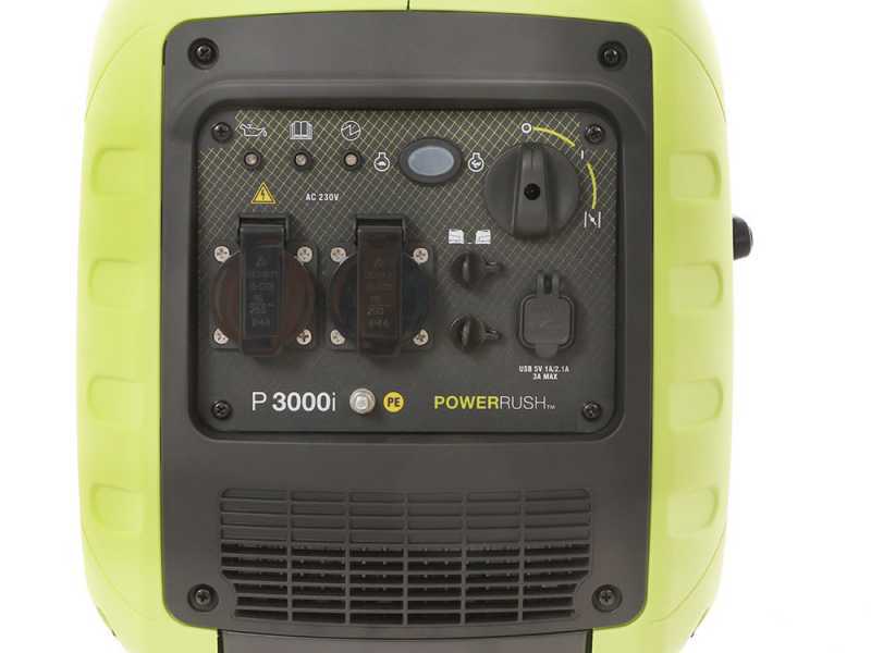 Pramac P3000I - 2.6 kW Inverter Silenced Petrol Power Generator with AVR - DC 2.3 kW Single phase
