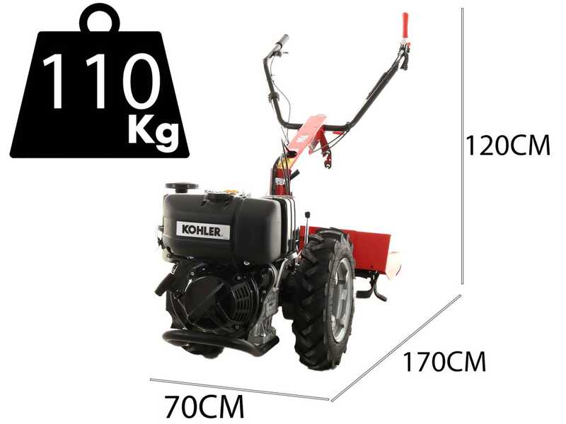Ginko 706 - Diesel Two-wheel Tractor - Kohler KD 15 350 - 9.5HP