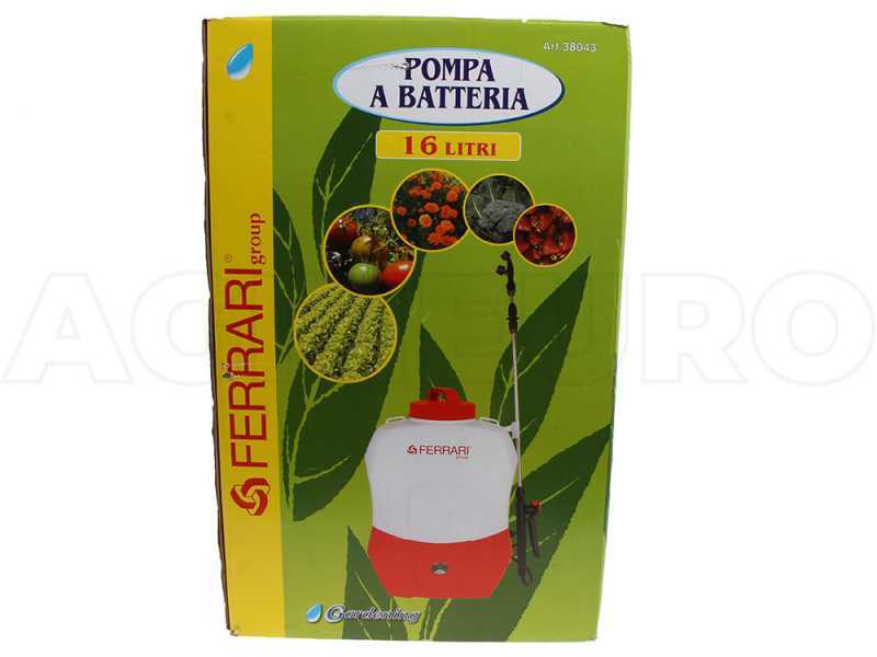Ferrari Group 16L - Backpack Sprayer Pump with Lithium Battery - 12V - 8Ah 