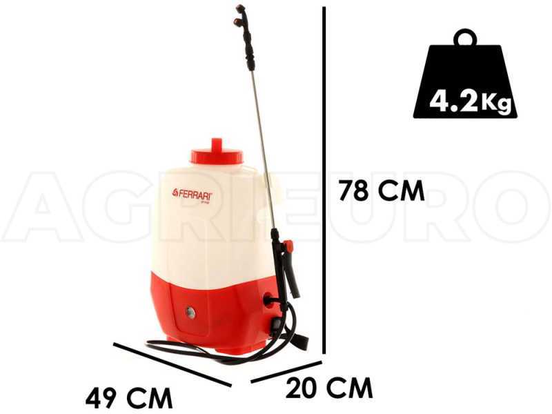 Ferrari Group 16L - Backpack Sprayer Pump with Lithium Battery - 12V - 8Ah 