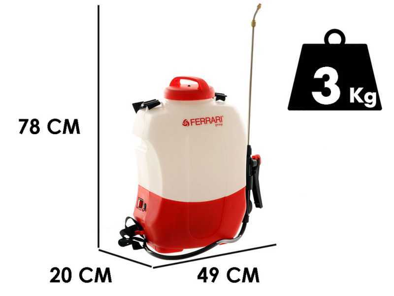 Ferrari Group 8L - Backpack Sprayer Pump with Lithium Battery - 12V - 4Ah 