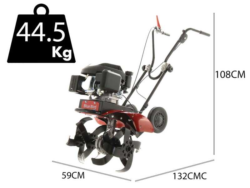 Blue Bird MZ 32640 - 5.5 HP Petrrol Garden Tiller - Loncin 159 cc Engine