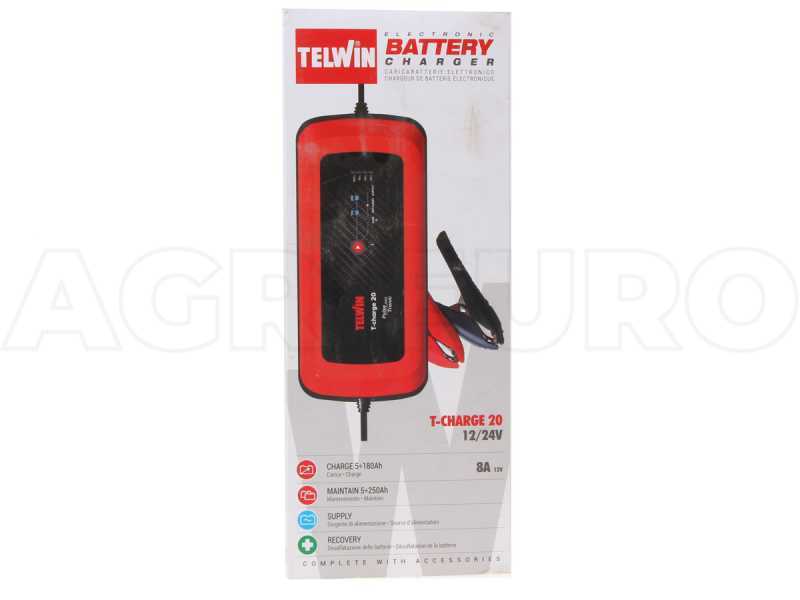Telwin T-Charge 20 - Battery Charger and Maintainer - 12-24 V lead batteries - 110W