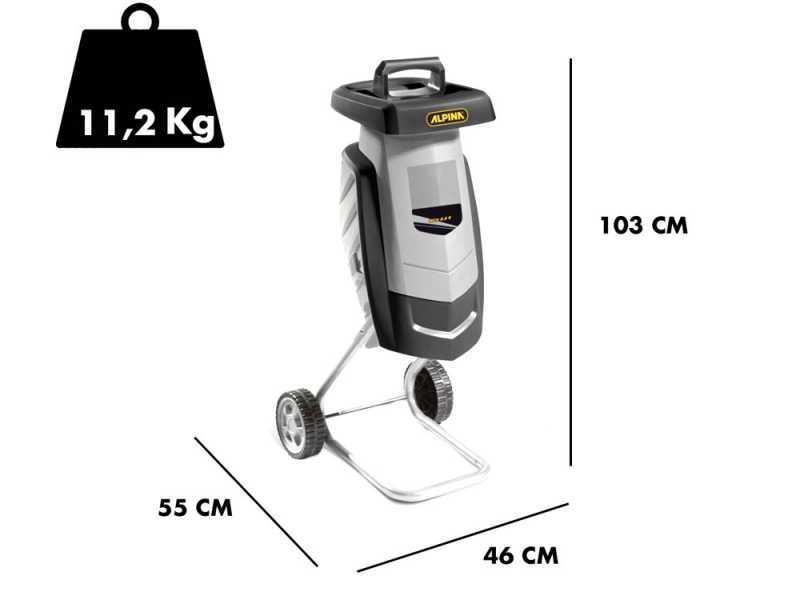 Alpina ACH 2.2 - Electric garden shredder - with collection bag and reversible blades