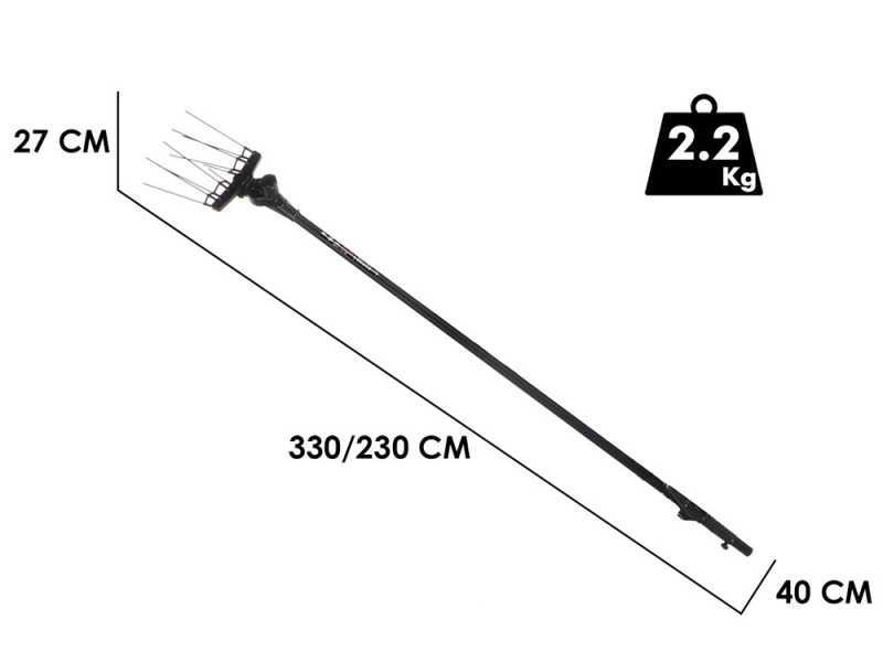 Aima Twigo 12V - Electric Battery-powered Olive Harvester - Aluminium Pole