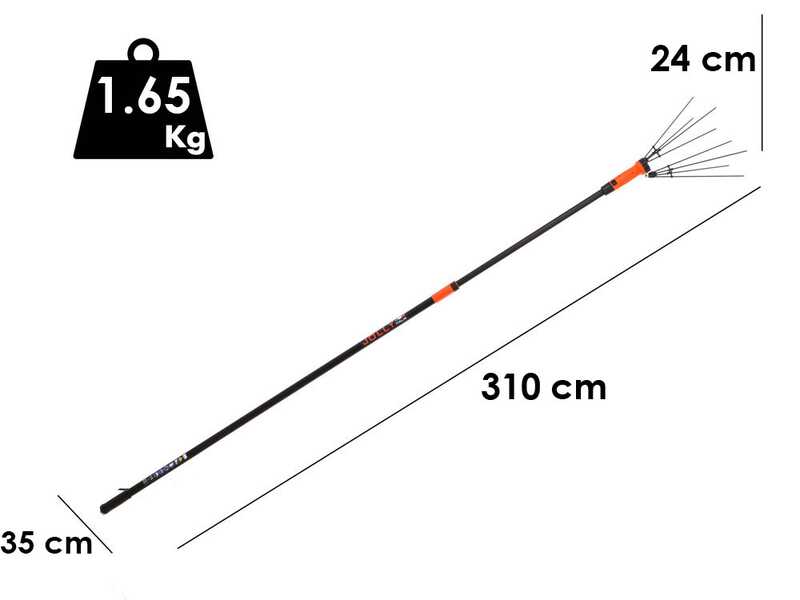 Jolly V12 BASE - Electric Olive Harvester - Telescopic Pole 170-310cm