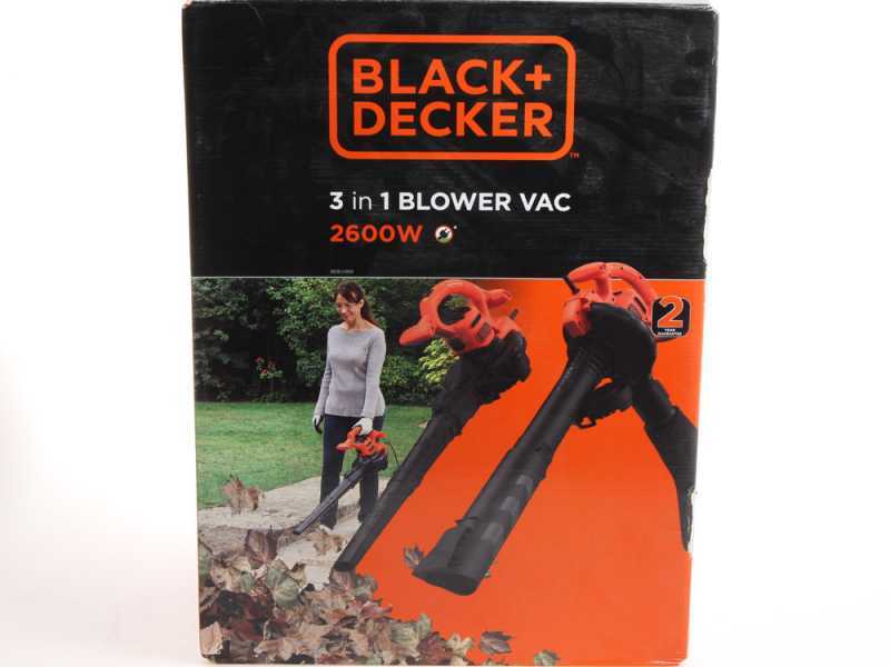 Black and decker 2500w leaf blower outlet and vacuum