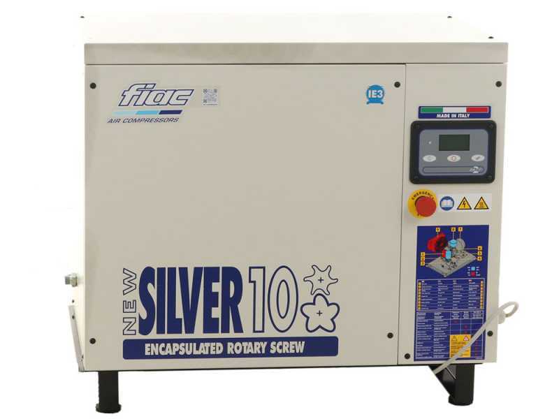 Fiac NEW SILVER 10 - Rotary-screw Air Compressor - 10 bar Max Pressure