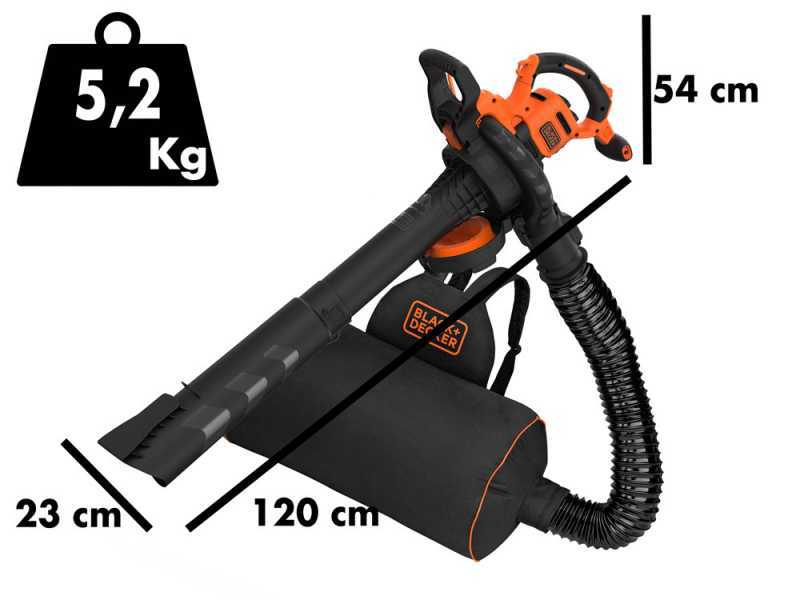 Black and Decker BEBLV300 Garden Vacuum and Leaf Blower with Back