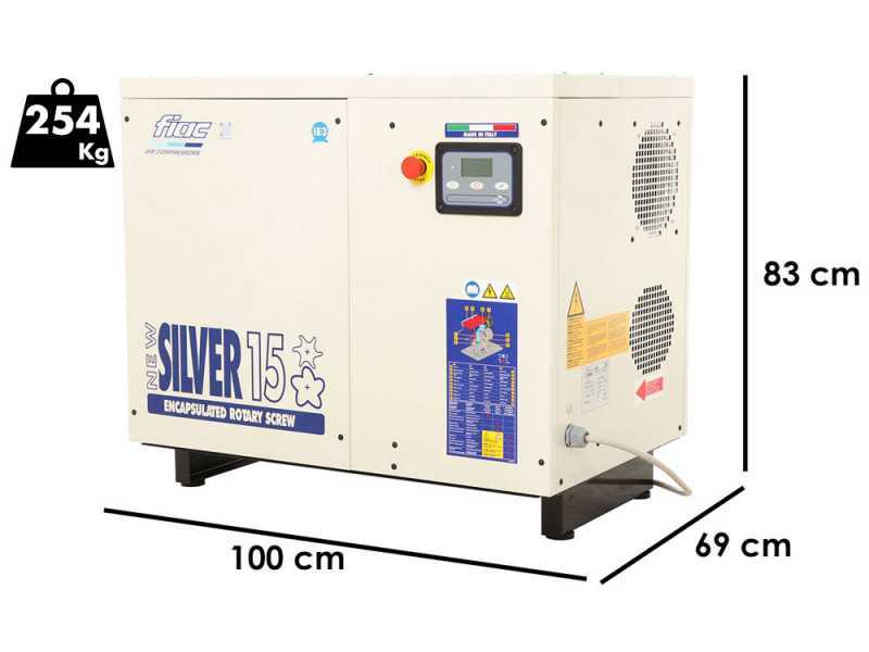 Fiac NEW SILVER 15 - Rotary-screw Air Compressor - 10 bar Max Pressure
