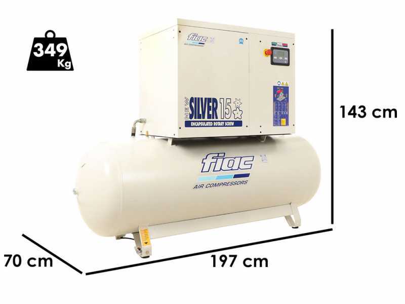 Fiac NEW SILVER 15/500 - Rotary-screw Air Compressor - 10 bar Max Pressure