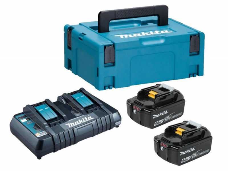 Makita DUB363 36V Leaf Blower - Garden Vacuum - Shredder - 2 18 V 5 Ah Batteries Included