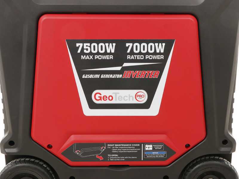 Geotech-Pro PTGA 9000 - 7.5 kW Wheeled Silenced Petrol Power Generator with AVR - DC 7 kW Single-phase