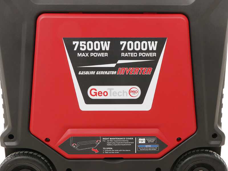 Geotech-Pro PTGA 9000 - 7.5 kW Wheeled Silenced Petrol Power Inverter Generator - DC 7 kW Single-phase + ATS