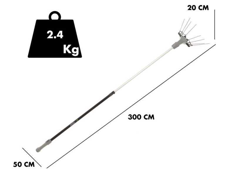 Volpi Olytech Mondial 845L - 210/300 Electric Battery-powered Olive Harvester - Telescopic Pole