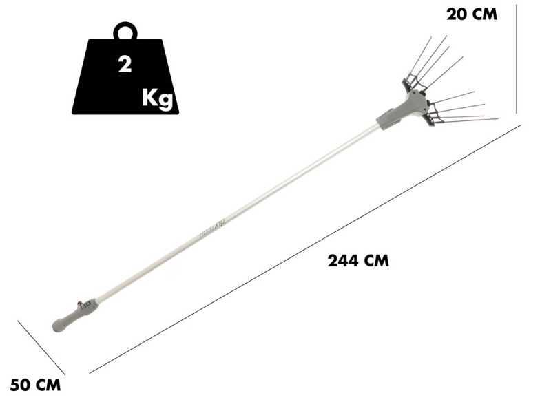 Volpi Olytech Mondial 845SP - Electric Battery-powered Olive Harvester -  244 cm Aluminium Pole