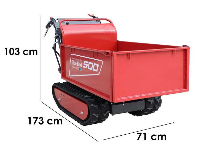 BLUE BIRD Transporter 500 H Tracked Power Barrow - Extendable Barrow with 500Kg Capacity