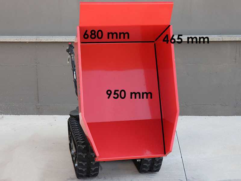 BLUE BIRD Transporter 500 D Tracked Power Barow - Dumper Barrow with 500 Kg Capacity
