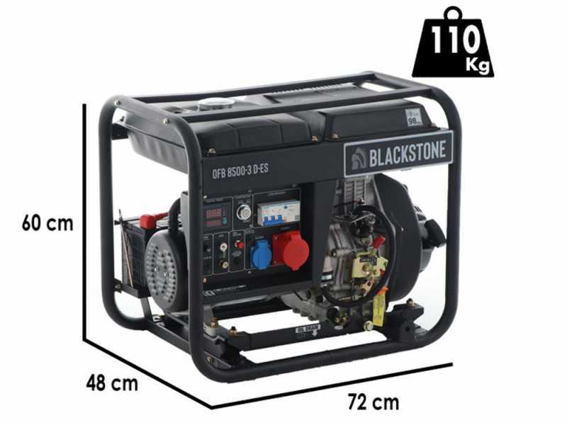 BlackStone OFB 8500-3 D-ES - 6.3 kW Diesel Power Generator with AVR - DC 6 kW Three-phase + ATS