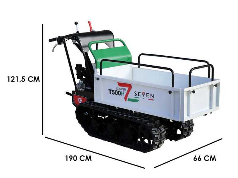 Seven Italy T500H GX-E Tracked Power Barrow - Extendable dumper truck - Load capacity 500 Kg
