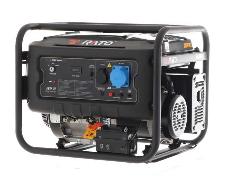Rato R6000D AVR - 6 kW Petrol Power Generator with AVR and Electric Start - DC 5.5 kW Single-phase
