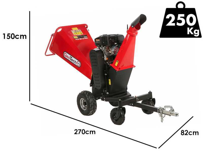GeoTech-Pro PCS 160LE PRO - Professional petrol garden shredder - Loncin G420FD engine