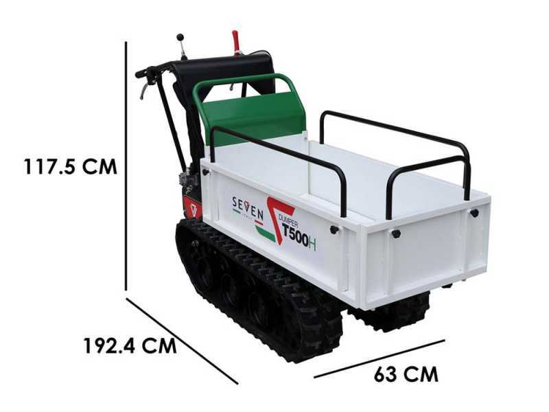 Seven Italy T500H GX Tracked Power Barrow - Extendable dumper truck - Load capacity 500 Kg