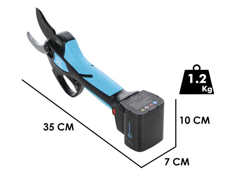 Campagnola Stark XL - Electric Pruning Shear on 230 cm Pole - 21.6V 2.5Ah - 3x 21.6V 2.5 Ah - 40mm Cutting diameter