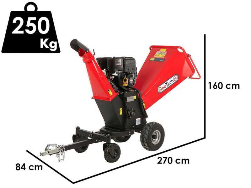 GeoTech-Pro PCS 160 BSE PRO - Professional petrol garden shredder - B&amp;S XR2100 engine