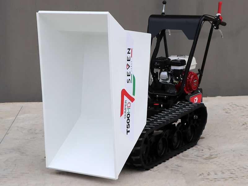 Seven Italy T500HD GX-E Tracked Power Barrow - Electric start - Hydraulic dumper truck - 500 Kg