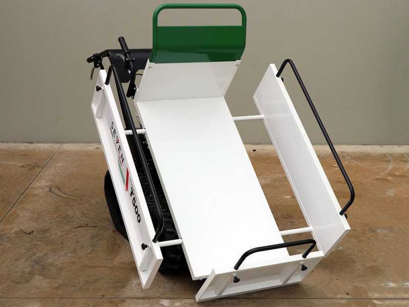 Seven Italy T500 GX-E Tracked Power Barrow - Extendable dumper truck - 500 Kg Load capacity
