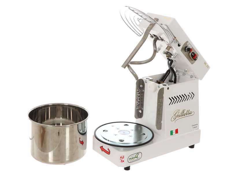 Famag Grilletta IM 5S/230 10 Speed HH - 5 kg high hydration spiral mixer with lifting head