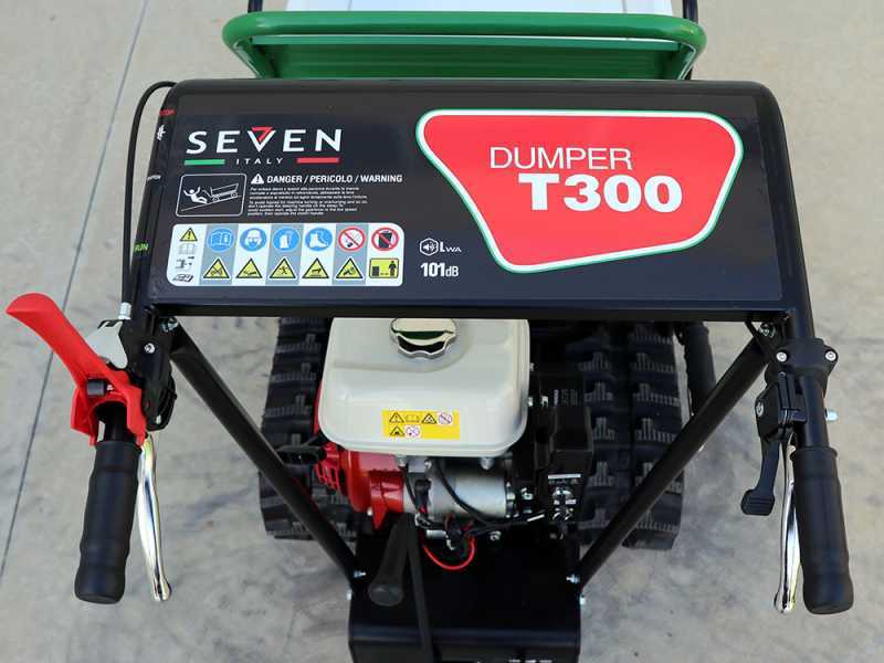 Seven Italy T300 GX-E Tracked Power Barrow - Extendable dumper truck - 300 Kg loading capacity