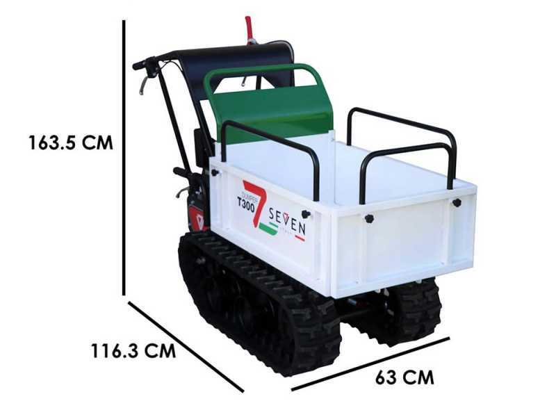 Seven Italy T300 GX-E Tracked Power Barrow - Extendable dumper truck - 300 Kg loading capacity