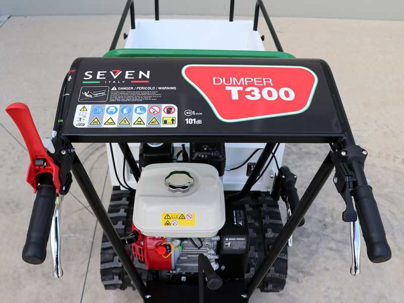 Seven Italy T300 GX Tracked Power Barrow - Extendable dumper truck - 300 Kg loading capacity