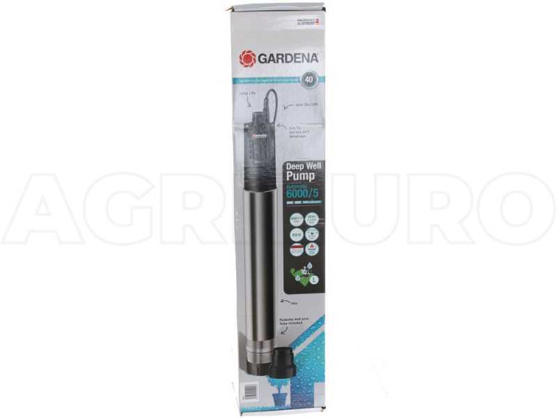 Gardena 6000/5 Inox Automatic Deep Well Pump - For clear water - integrated float switch