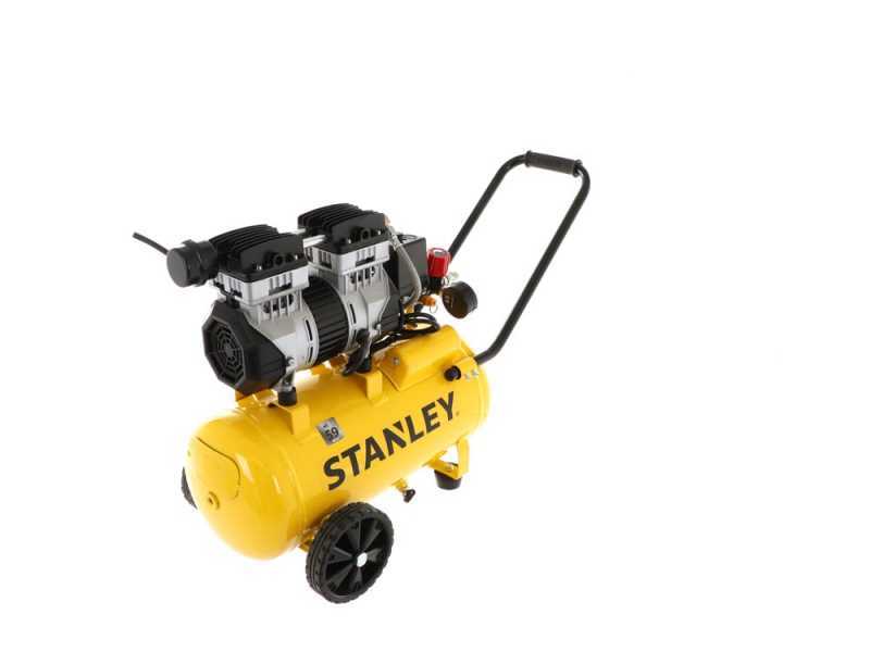 STANLEY DST 150/8/24 SXCMS1324H Electric Wheeled Air Compressor - 24 L -  oilless - Assembly tutorial 