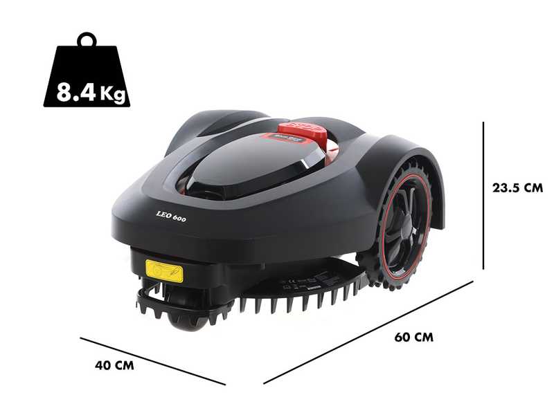 Blue Bird LEO 600 Robot Lawn Mower with Perimeter Wire - 28V 2 Ah Lithium-ion Battery