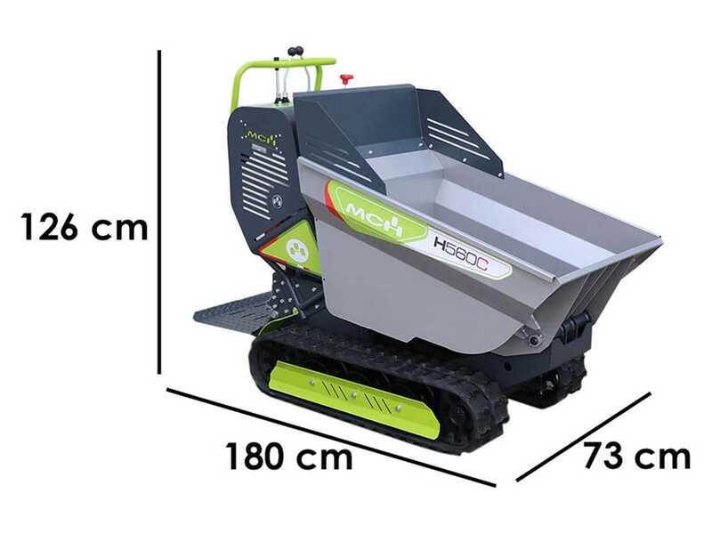 MCH H560C-GX Tracked Power Barrow - Hydraulic dumper - 500 Kg