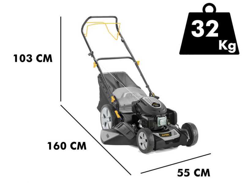 Alpina AL5 51 SAQ Self-propelled Lawn Mower with ST 170 Petrol Engine - 51 cm Cutting Width