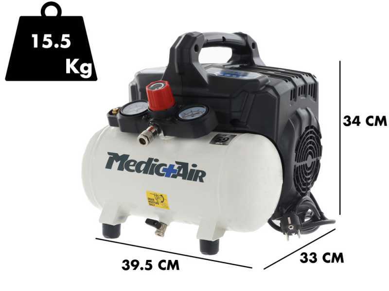 Medic+Air Siltek S/6 Sanifico - Portable Compact Electric Air Compressor for sanitizing - 6 L