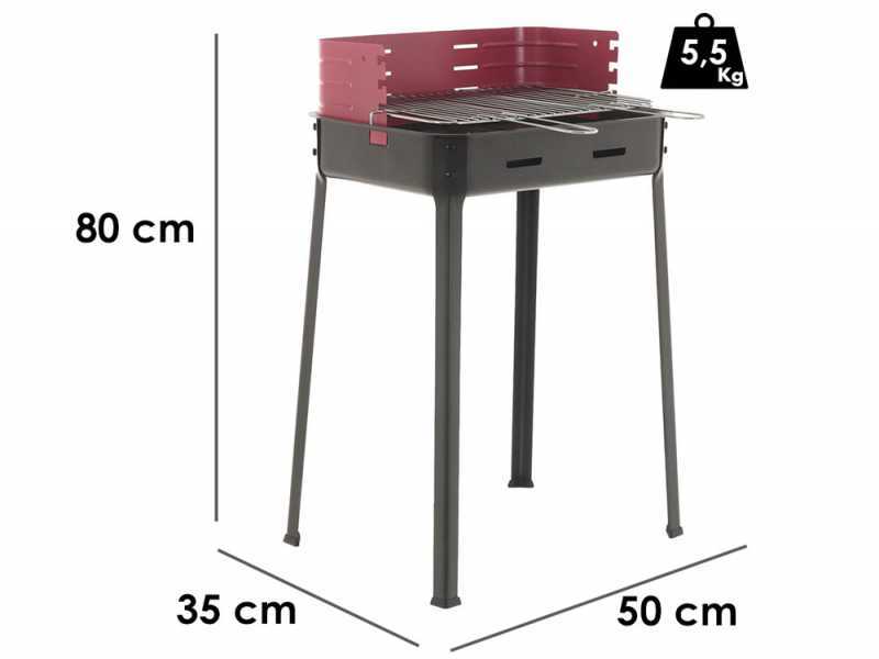 Seven Italy Flavia s/r 45 - Handmade charcoal barbecue - 45,5x29,5 cm
